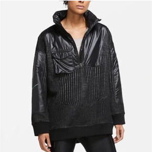 Nike City Ready 1/4 Zip Training Oversized Pullover Jacket Women's Medium, Black